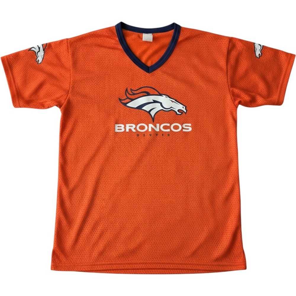 Franklin Denver Broncos Youth Jersey Orange Mesh V-Neck Shirt Kids Large NFL